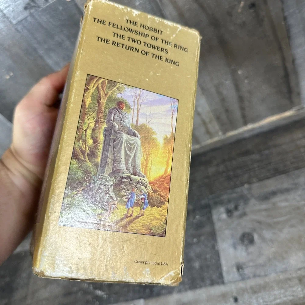 Vintage JRR Tolkien Box Set of 4 The Lord of the Rings Paperback Book Ballentine